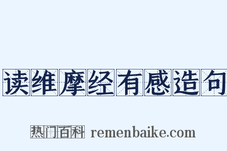读维摩经有感造句是什么意思的图片